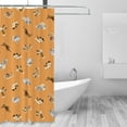 thumbnail image 2 of Shower Curtain, Cute puppy J Waterproof Fabric Plastic Shower Curtain, Drying Fast Bathroom Curtain with 9 Buttonholes, Ruffle Shower Curtain 60x72in, 2 of 8