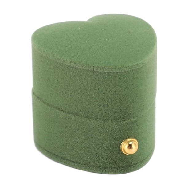 Caja De Anillo, Caja De Regalo De Anillo Con Forma De Corazón Romántico, Franela Exquisita Para Propuesta