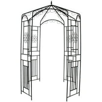 1. GO Steel Garden Arch, 8' High x 5'2" Wide, Garden Arbor for Various Climbing Plant