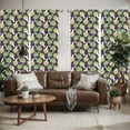 thumbnail image 2 of Ambesonne Vegetable Art Window Curtains, Artichokes Purple, Each 28" W x 84" L, Fern Green Plum, 2 of 5