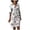 A-White695, variant on XIAOCHA Womens Floral Print Dress Loose Flowy Elbow Sleeve Split Neck Midi Dress Casual Elegant Daily Dresses