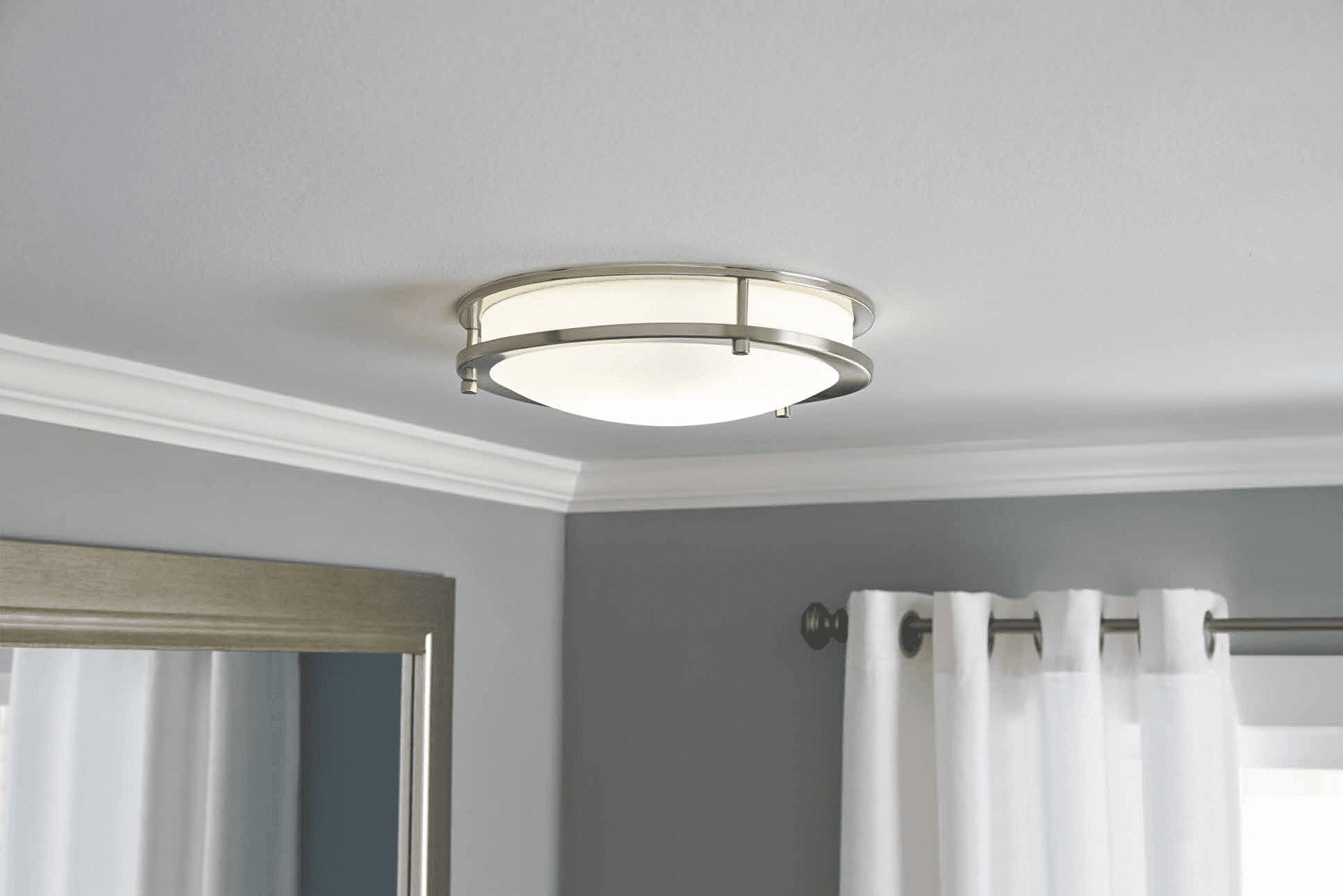 Better Homes & Gardens 12" 1 SN Living Room Flush Mount Lights with Integrated Glass
