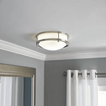 Better Homes & Gardens 12" SN Living Room Flush  Lights with Integrated Glass