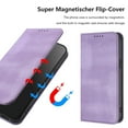 thumbnail image 5 of for Samsung Galaxy A36 Phone Case Wallet Protective Case leather Cover with magnetic closed cPurpleit card slot shockproof protection phone case, 5 of 7