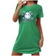 thumbnail image 2 of Camisón corto de talla grande para mujer, camisón de manga corta con estampado de pecho a la moda, camisón para mujer, 2 of 5