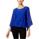 thumbnail image 2 of Blusa de punto de encaje Alfani azul grande Tejer, 2 of 2