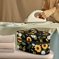 thumbnail image 2 of HELLHERO Sunflowers and Daisies Portable Iron Storage Holder with Zipper Closure Travel Iron Organizer, Case Only, 2 of 6
