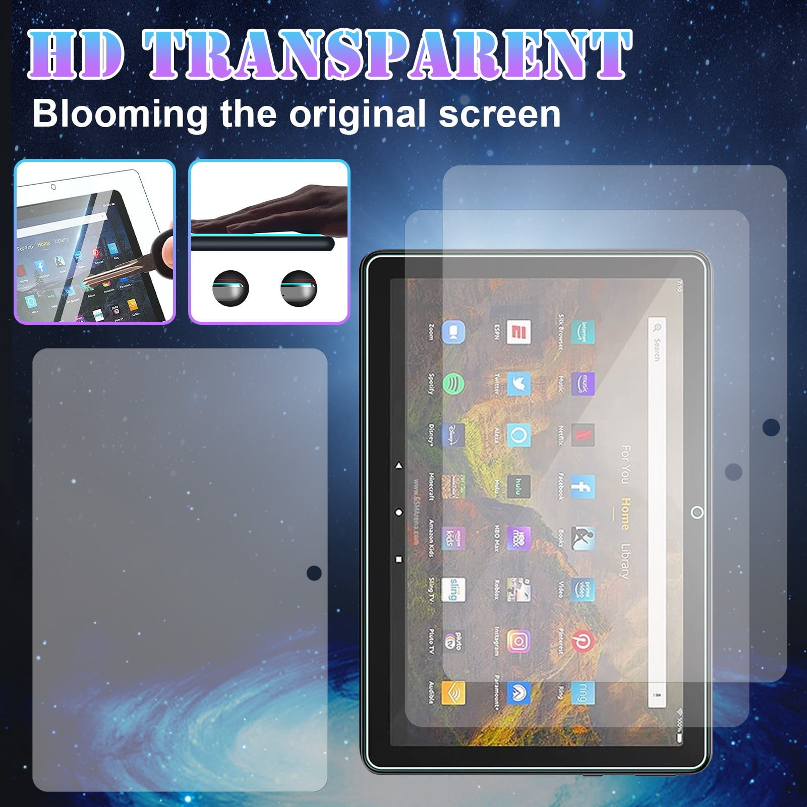 Sunward Anti Scratch Screen Protector Hd Film For Fire 10 Hd Film Fire Hd 10 Plus Walmart Com