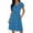 *Blue, variant on ClodeEU Women's Polka Dot Flutter Sleeve V Neck Cinched Waist Dress ,Casual Midi Dress White,Womens Plus L