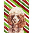 thumbnail image 1 of Carolines Treasures SC9795CHF Miniature Rouge Caniche Canne Noël Drapeau Toile Maison Taille, 1 of 4