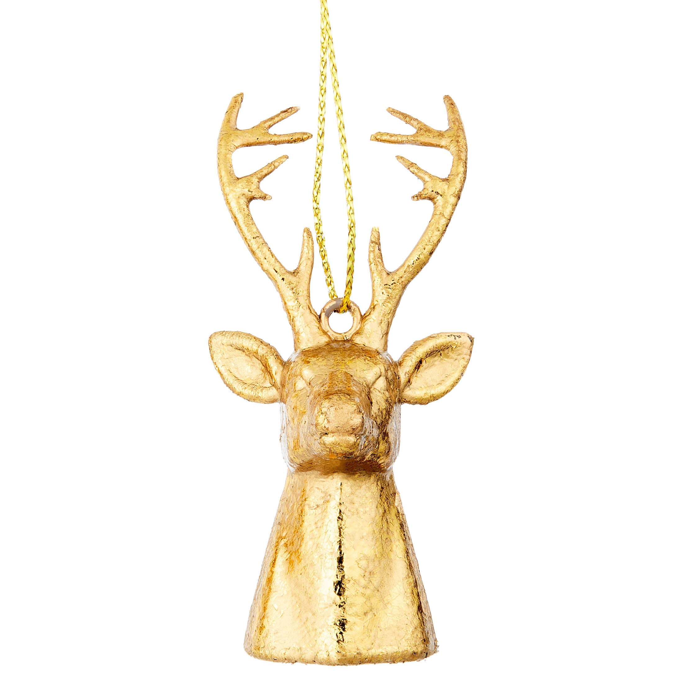 4-Count Antique Gold Reindeer Mini Christmas Ornaments, 2.5", by Holiday Time
