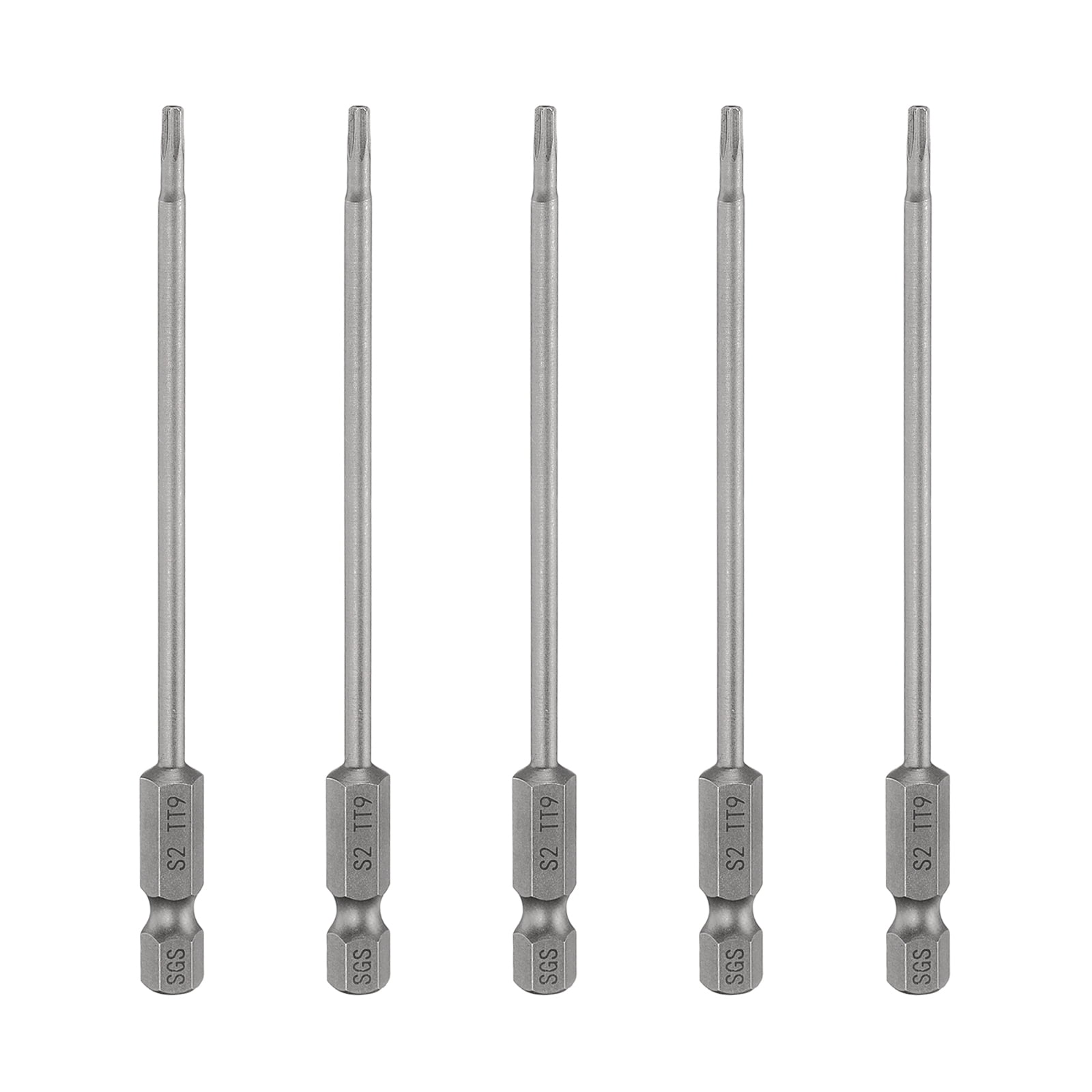 5 Embouts Magnétiques Hexagonaux H8 – Tige 1/4'', Longueur 50 Mm, Acier S2, Marque Uxcell