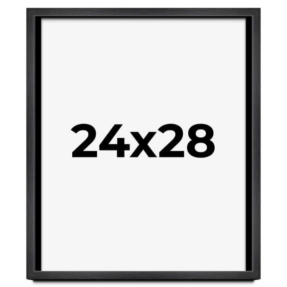 24x28 Black Shadowbox Frame - Interior Size 24x28 by 1 Inches - Made to Display Items Up To 1 Inches Deep