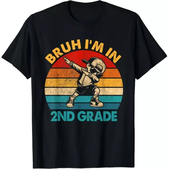 Second Grade Dabbing Boy Bruh I'M In 2Nd Grade Student Gift T-Shirt Unisex S-5XL Hot Trending Shirt, Vintage Birthday Gift
