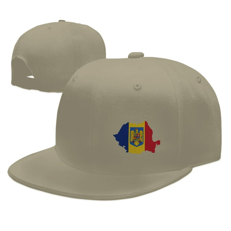 TEQUAN Flat Brim Hat Snapback Hats, America Country Flag Pattern Adjustable  Men Baseball Cap (Blue)