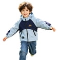 thumbnail image 2 of Mifsaly Boys Windbreaker Jacket Zip Up Hooded Jackets Color Block Windproof Lightweight Outerwear with Zipper Pockets for Fall Outdoor, 2 of 8