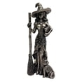 thumbnail image 2 of Figura decorativa de Halloween, estatua de bruja, escultura coleccionable Toma una escoba, 2 of 9