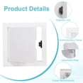 thumbnail image 3 of Uxcell Drywall Access Panel 9x9 Inch, Aluminum Frame Wall Hole Cover Plumbing Access Doors with Click Open/Close Mechanism for Wall Ceiling, White, 3 of 7