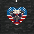 thumbnail image 4 of Inktastic Pug Dog Patriotic US Flag Heart Women's T-Shirt, 4 of 5