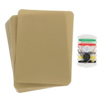 16 Pcs Iron on Patches with Sewing Kit 4.9"x3.7" Patches for Clothes Iron on Patches for Jeans, Bags Khaki