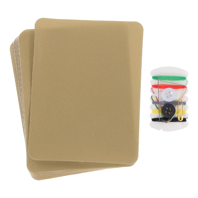 16 Pcs Parches de planchar con kit de costura 4.9"x3.7" Parches para ropa Parches de planchar para jeans, bolsas Caqui