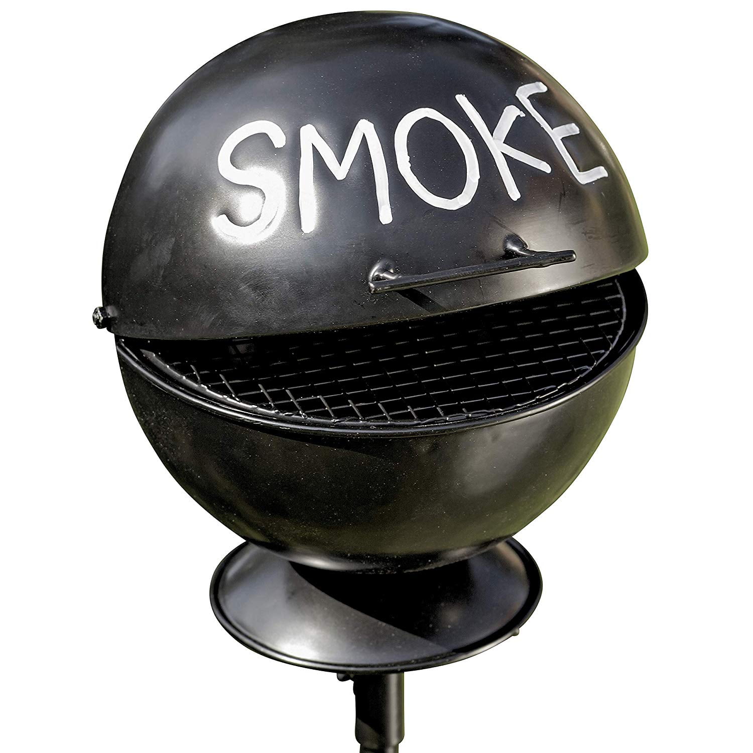 Smoke Ashtray Garden Stake, Lidded Dome with Pedestal Base, BBQ Grill