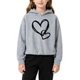 thumbnail image 5 of Coerni Girls Boys Graphic 2 Piece Outfits Heart Print Pullover Hoodie Sweatpants Fleece Sweatsuit Fall Winter Clothing Set Tracksuit, 5 of 6
