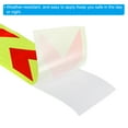 thumbnail image 4 of Uxcell Reflective Tape, 4" x 33 FT Arrow Waterproof Adhesive Safety Tape, Fluorescent Yellow Red, 4 of 6