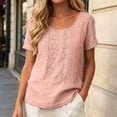 thumbnail image 2 of Tfken Summer Tshirts For Women Short Sleeve Crew Neck Tops Tees Casual Baggy T-Shirts Ladies Classic Clothes Outdoor Size Xxl Pink, 2 of 9
