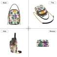 thumbnail image 3 of FORMRS Crossbody Bag for Women Quilted Travel Shoulder Cell Phone Purse with Chain Strap Handbag, Purple Clover Pattern, 3 of 7