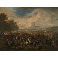 thumbnail image 2 of Jan Van Huchtenburg 18x15 Black Ornate Wood Framed Double Matted Museum Art Print Titled - The Battle of Ramillies Between the French and the Allied Powers, 23 May 1706 (1706 - 1710), 2 of 5