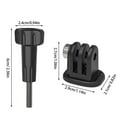 thumbnail image 3 of Oliegs Boxbollen Action5 Pro Sports Camera 1/4 Adapter Adjustable Angle Base Can Be Connected To Tripod Extension Rod Selfie Stick And Other Photography Accessories Walking, 3 of 5