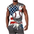 thumbnail image 2 of Chandail Sans Manches Imprimé pour Hommes, Col Rond, Gilet Décontracté en Polyester, Été, 2 of 8