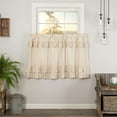 thumbnail image 4 of VHC Brands Simple Life Ruffled Cotton Tier Curtain Pair, Natural Creme, 4 of 5