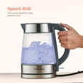 thumbnail image 3 of Speed-Boil Water Electric Kettle, 1.7L 1500W, Coffee & Tea Kettle Borosilicate Glass, Wide Opening, Auto Shut-Off, Cool Touch Handle, LED Light. 360 Rotation, Boil Dry Protection, 3 of 9