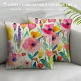 thumbnail image 3 of COMIO Spring Outdoor Throw Pillow Covers Decorative Cushion Cases Home Porch Garden Decor for Patio Furniture Couch Bed Sofa,Watercolor Birds Floral Summer, 3 of 5