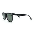 thumbnail image 3 of Mens Polarized Thin Plastic Horn Rim Hipster Rectangle Retro Sunglasses Shiny Black - Green, 3 of 4