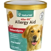 NaturVet Aller-911 Allergy Aid + Antioxidants for Dogs, 70 Soft Chews
