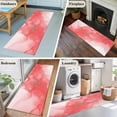 thumbnail image 5 of 2'x6' Rug Runners for Hallways Kitchen, Pink Marble Non Slip Entryway Beside Floor Carpet Runner, Modern Ombre Abstract Ink Painting Art Washable Laundry Room Bedroom Throw Rugs Mat for Family Pet, 5 of 8