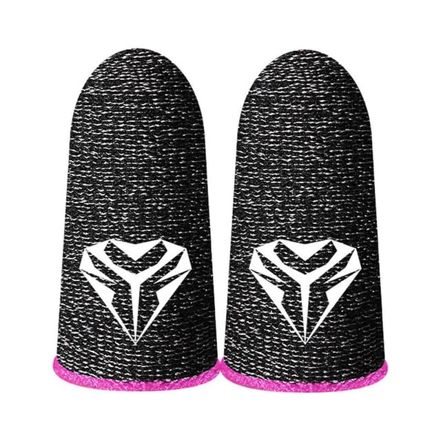 Fundas para los dedos WDOplteas 1 par para PUBG transpirables a prueba de sudor rosa