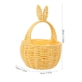 thumbnail image 2 of unbranded Cesta Portátil Tejida De Almacenamiento Con Asa Orejas De Amarillo, 2 of 8