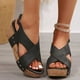 thumbnail image 1 of MKLEKYY Sandalias de Playa para Mujer, de Verano, de Piel, Con Plataforma y Cuña, Estilo Informal, 1 of 4