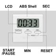 thumbnail image 4 of Temporizador de cocina digital, cronómetro magnético de cuenta regresiva con alarma fuerte y dígitos grandes., 4 of 4