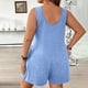 thumbnail image 4 of Trajes Casuales para las Mujeres Verano sin Mangas, Bolsillo Sólido Moda Romper Corto, 4 of 9