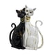 thumbnail image 2 of Figuras de pareja de gatos, esculturas de gatos, centros de mesa, estatuas modernas de animales en blanco y negro, 2 of 9