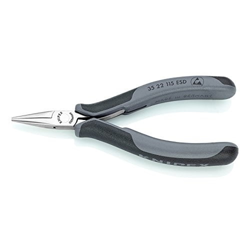 knipex 35 22 115 esd electronics pliers with half-round jaws dissipative