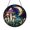 Acrylic 3.5 Inch, variant on Whimsical Forest Mushroom Moon Stained Glass Window Hanging, Decorative Glass Style Suncatcher Accent