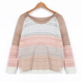 thumbnail image 5 of Moda mujer color a juego manga larga transpirable o-cuello camisa tops Fridja  ghj987+128, 5 of 5