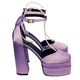 thumbnail image 2 of Zapatillas De Tacón Con Doble Plataforma Tipo Versac Bratz Grace Alley Lila, 2 of 4