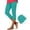 Light Blue, variant on Olyvenn Women's Capri Leggings Slit Hem Button Detail Casual Yoga Workout Light Blue XXL